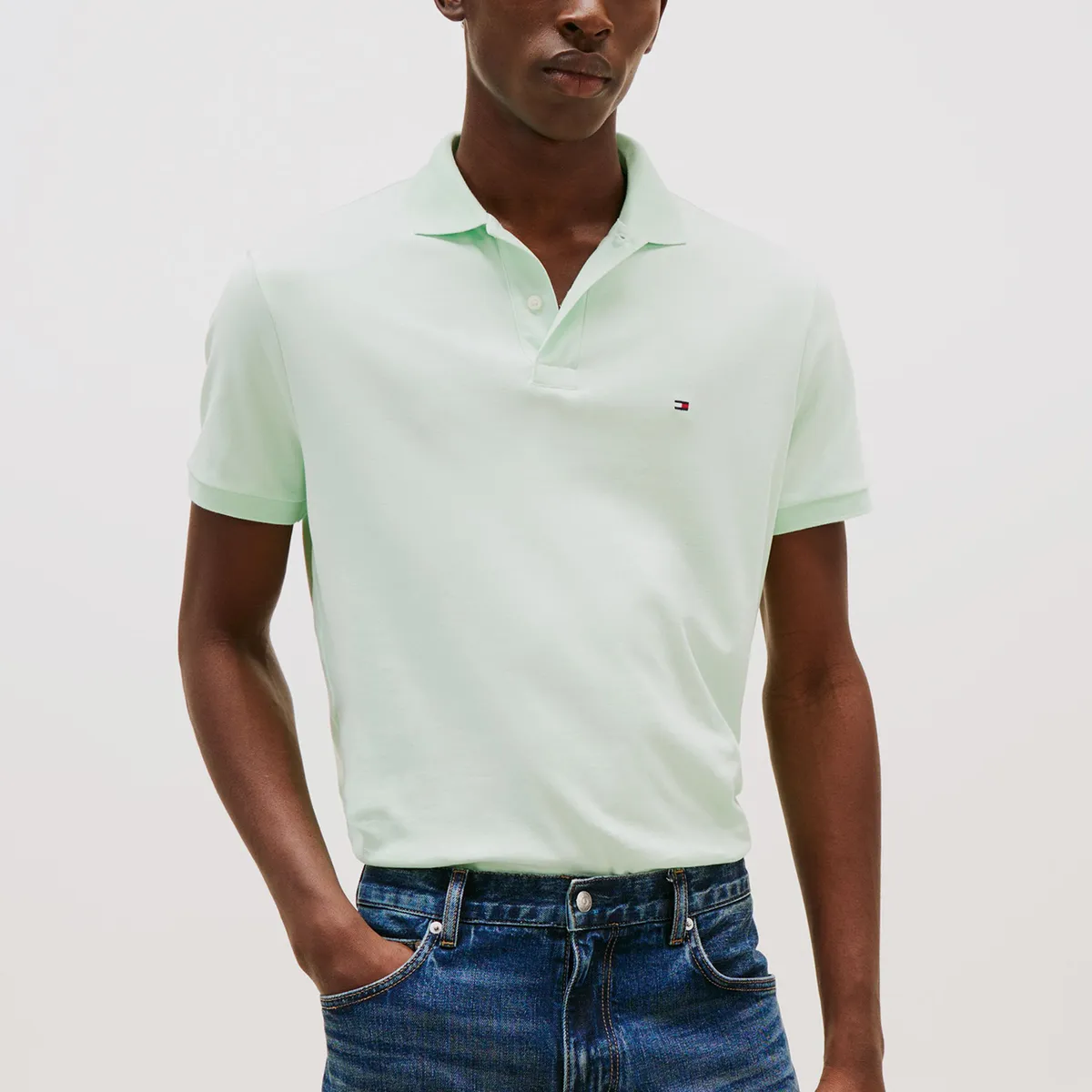 TOMMY HILFIGER - Polo Liquid Cotton Regular Fit Verde Tommy Hilfiger