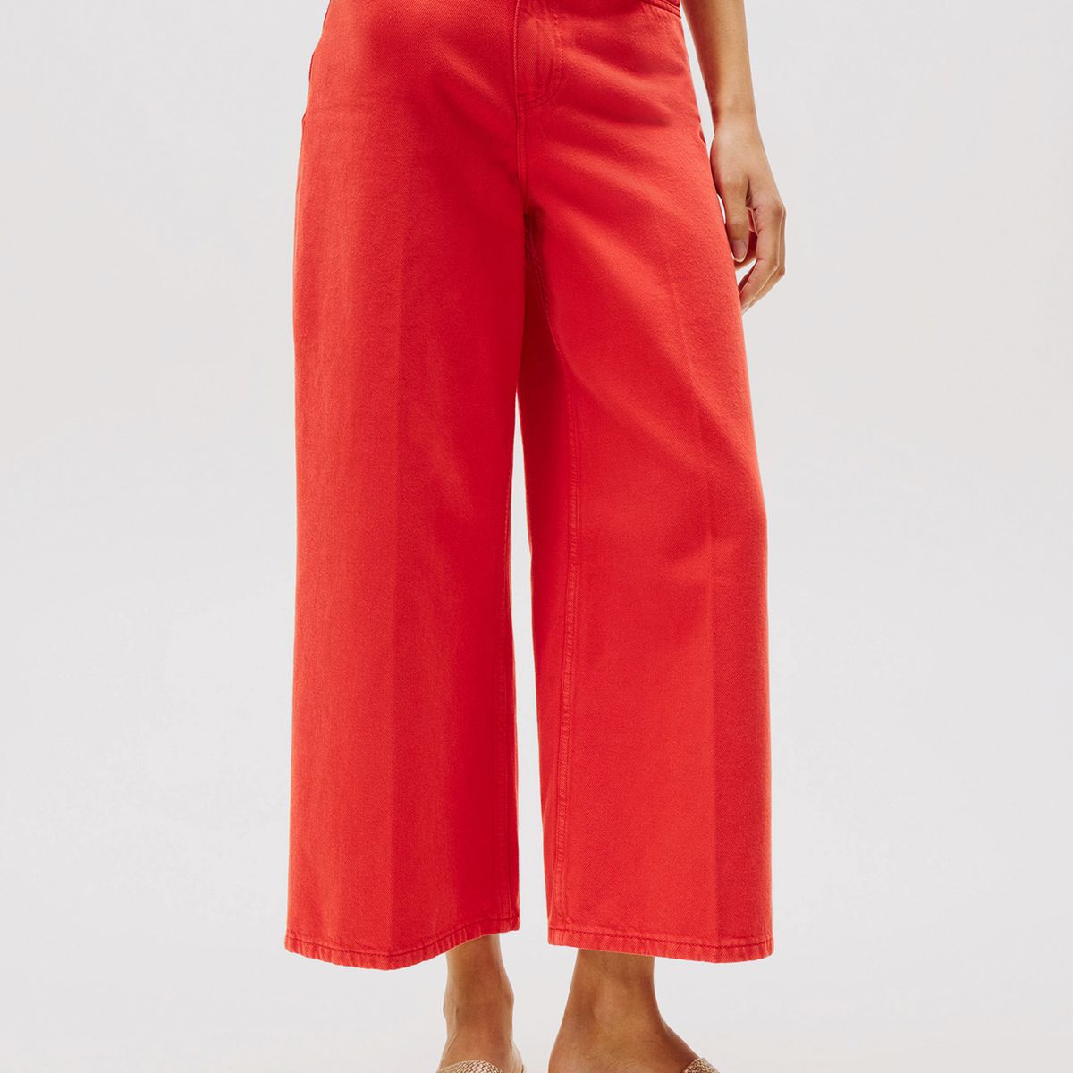 TOMMY HILFIGER - Jeans Wide Leg De Talle Alto Rojo Tommy Hilfiger