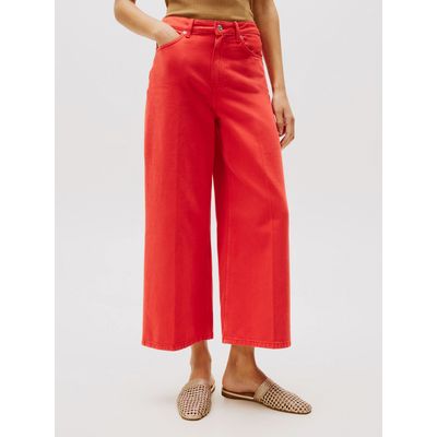 Imagen 2 del producto Jeans Wide Leg De Talle Alto Rojo