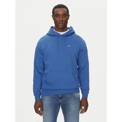 TOMMY HILFIGER - Polerón Hoodie Solid Con Logo Azul Tommy Jeans