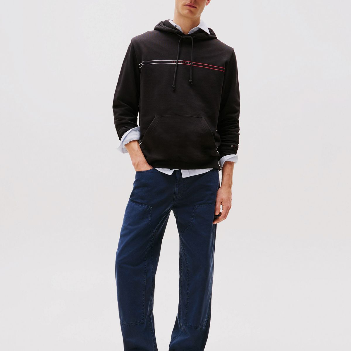 TOMMY HILFIGER - Polerón Hoodie Entry Graphic Logo Negro Tommy Jeans