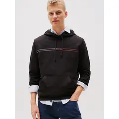 TOMMY HILFIGER - Polerón Hoodie Entry Graphic Logo Negro Tommy Jeans
