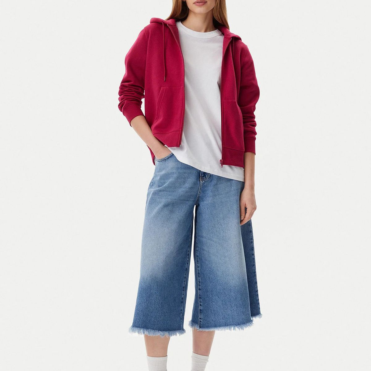 TOMMY HILFIGER - Polerón Hoodie Regular Fit Con Logo Rojo Tommy Jeans