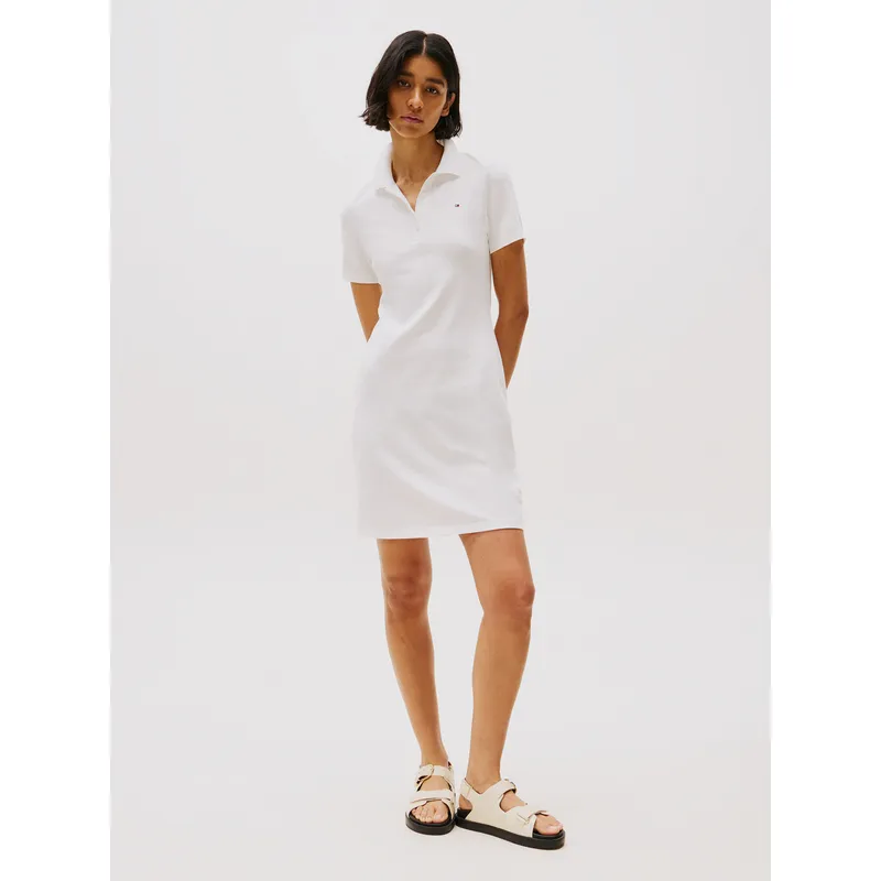 TOMMY HILFIGER - Vestido Polo 1985 De Corte Slim Blanco Tommy Hilfiger
