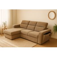 Sofá seccional color café modelo Roma