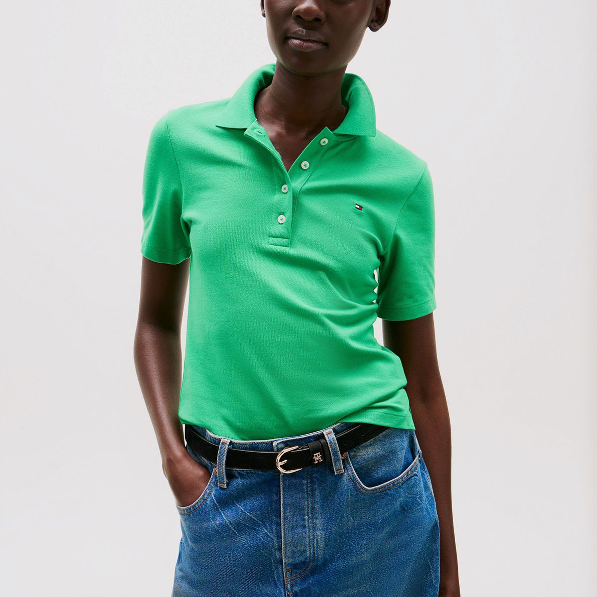 TOMMY HILFIGER - Polo 1985 Collection Slim Fit Verde Tommy Hilfiger