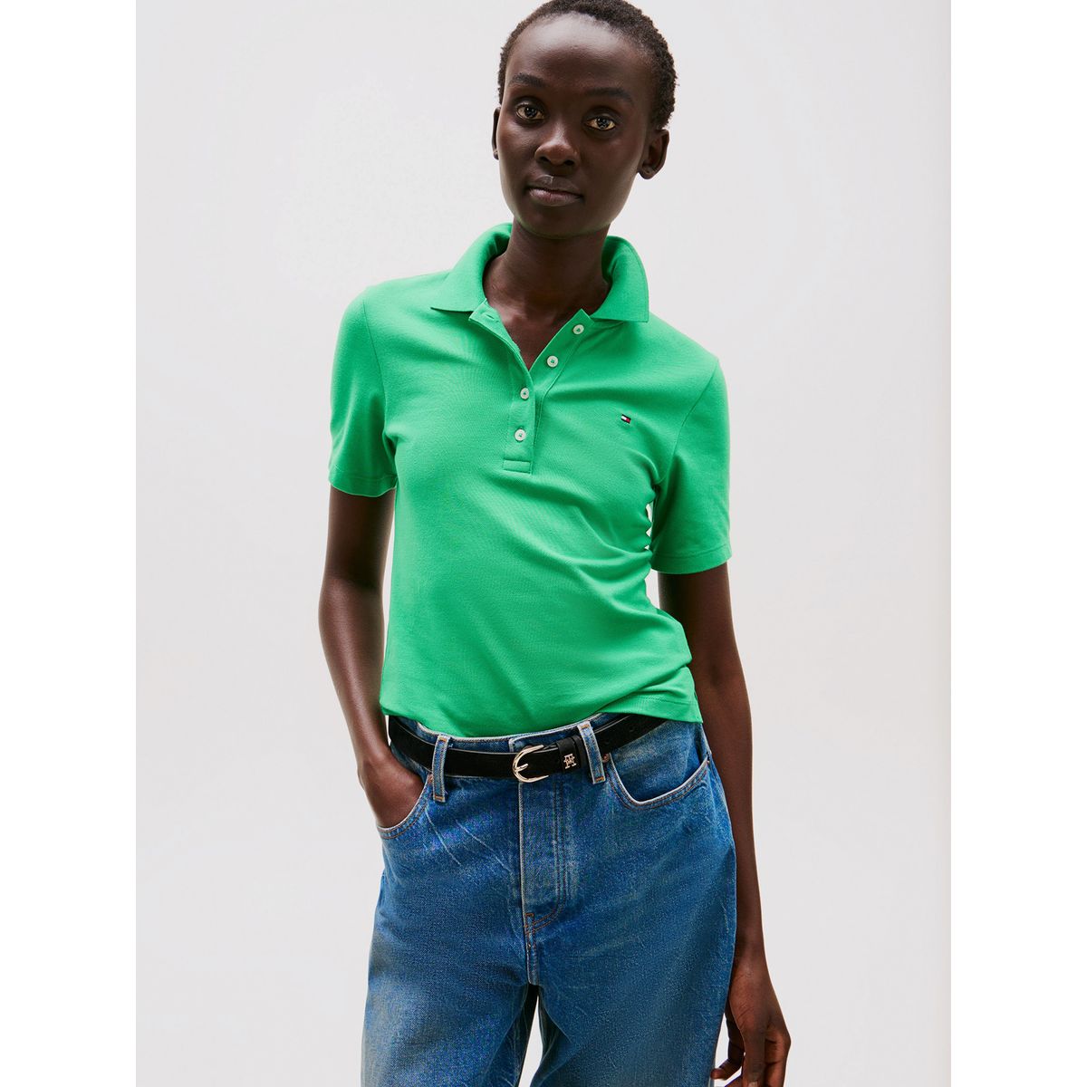 TOMMY HILFIGER - Polo 1985 Collection Slim Fit Verde Tommy Hilfiger