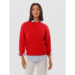 TOMMY HILFIGER - Polerón Contrast Flag Logo Rojo