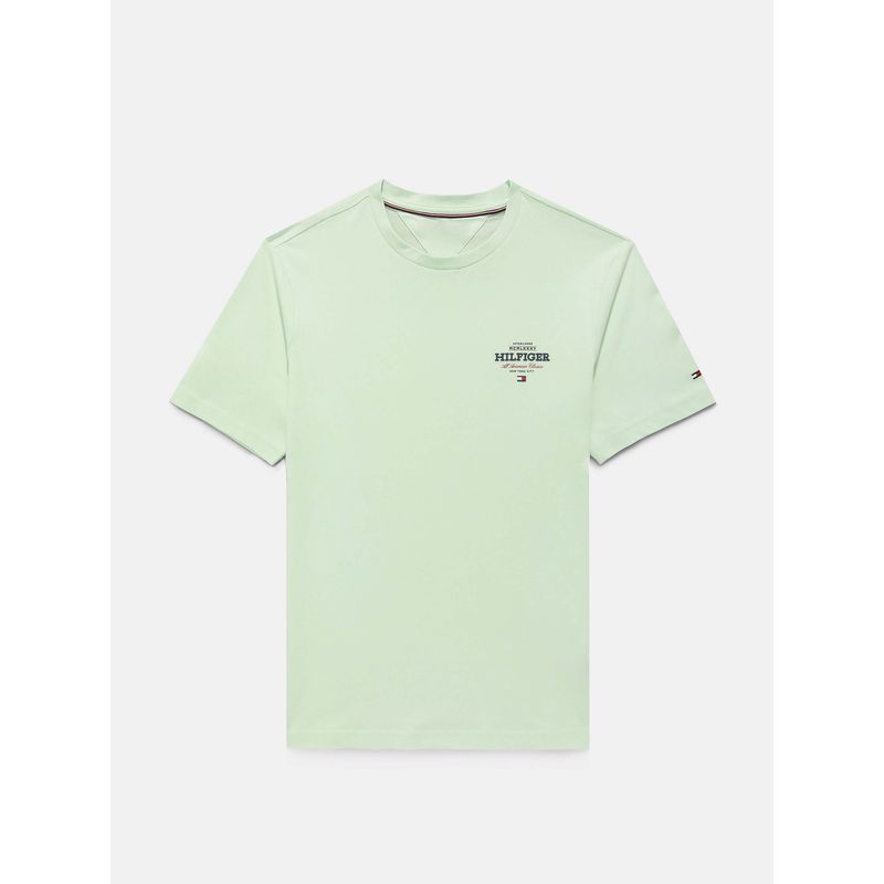 TOMMY HILFIGER Polera Monotype All America Logo Verde Tommy