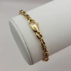GENERICO - Pulsera de Tejido Tourbillon Grueso en Oro Laminado 18K