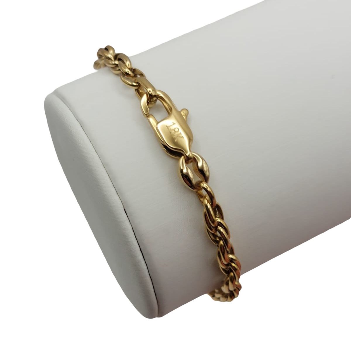GENERICO - Pulsera de Tejido Tourbillon Grueso en Oro Laminado 18K