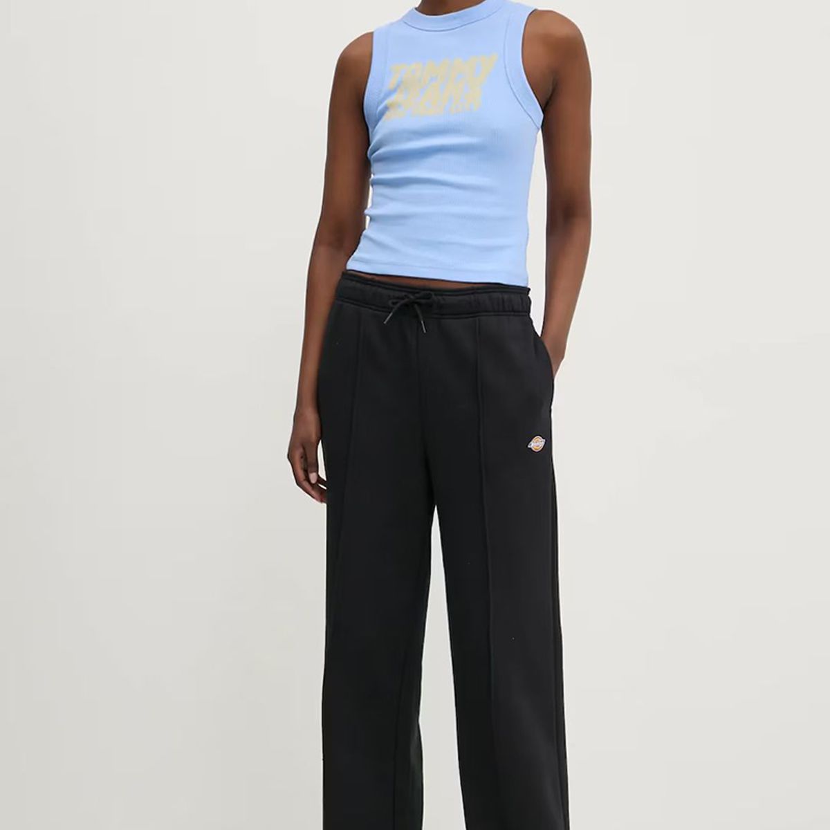 TOMMY HILFIGER - Polera Bubble Con Logo Celeste Tommy Jeans