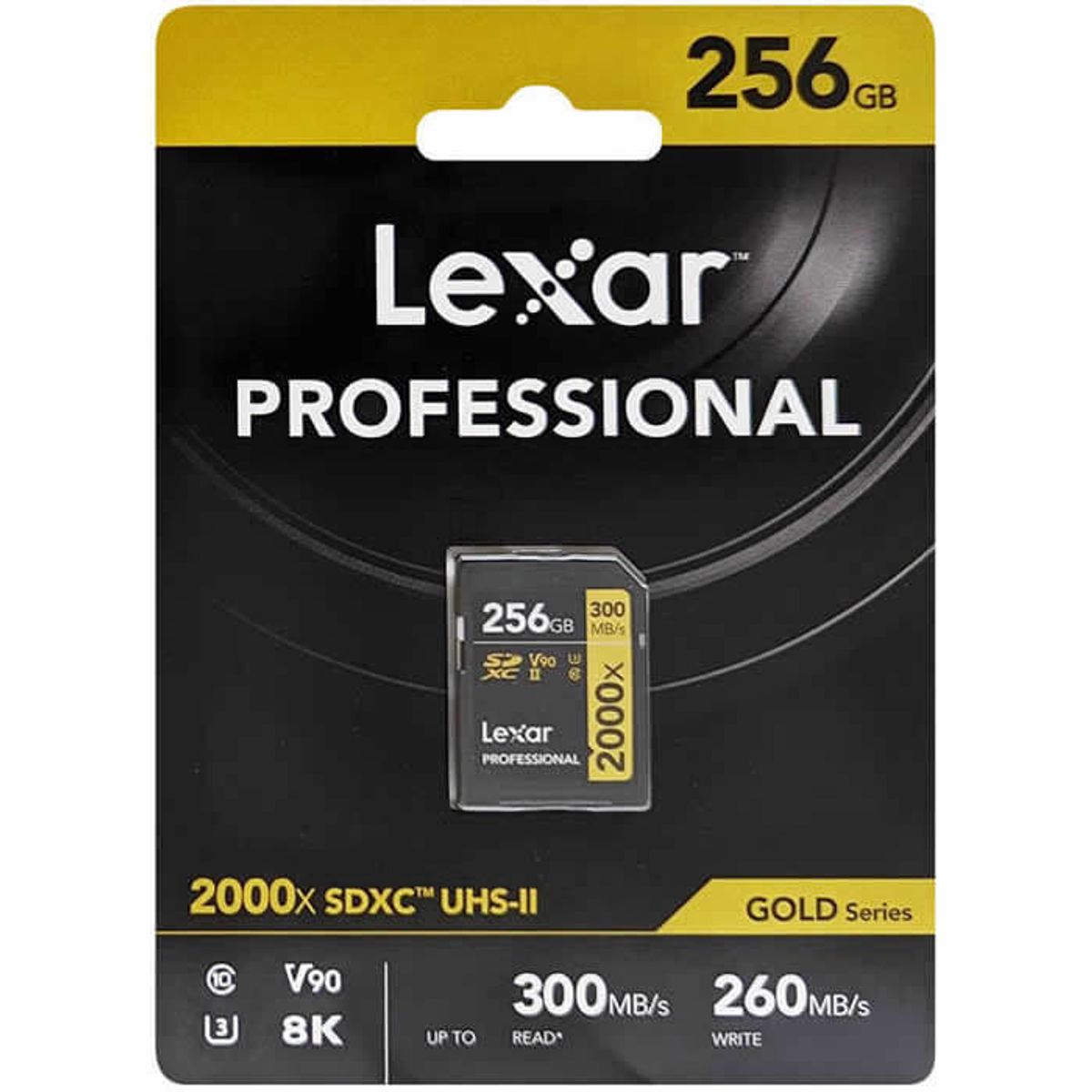 LEXAR - Memoria SD Lexar Gold Series 2000x 256GB UHS-II U3 V90 8k