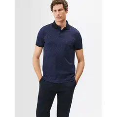 TOMMY HILFIGER - Polo Monogram Regular Fit Azul
