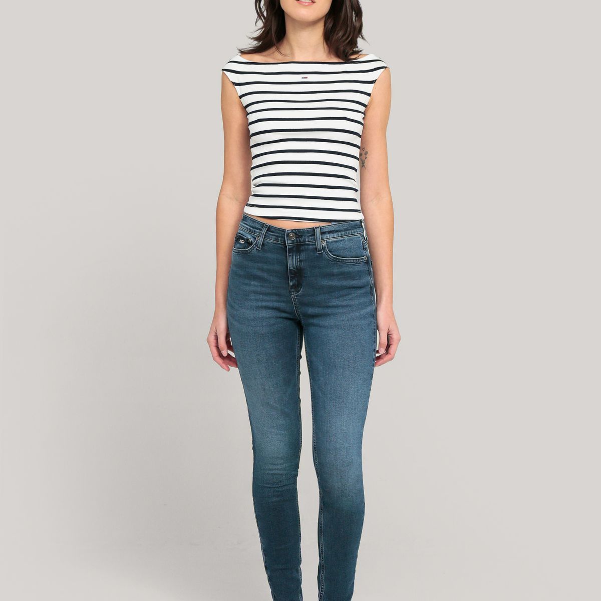 TOMMY HILFIGER - Jeans Nora De Corte Skinny Azul Tommy Jeans
