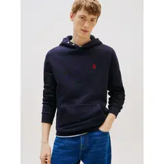 TOMMY HILFIGER - Polerón Hoodie Monograma Th Azul
