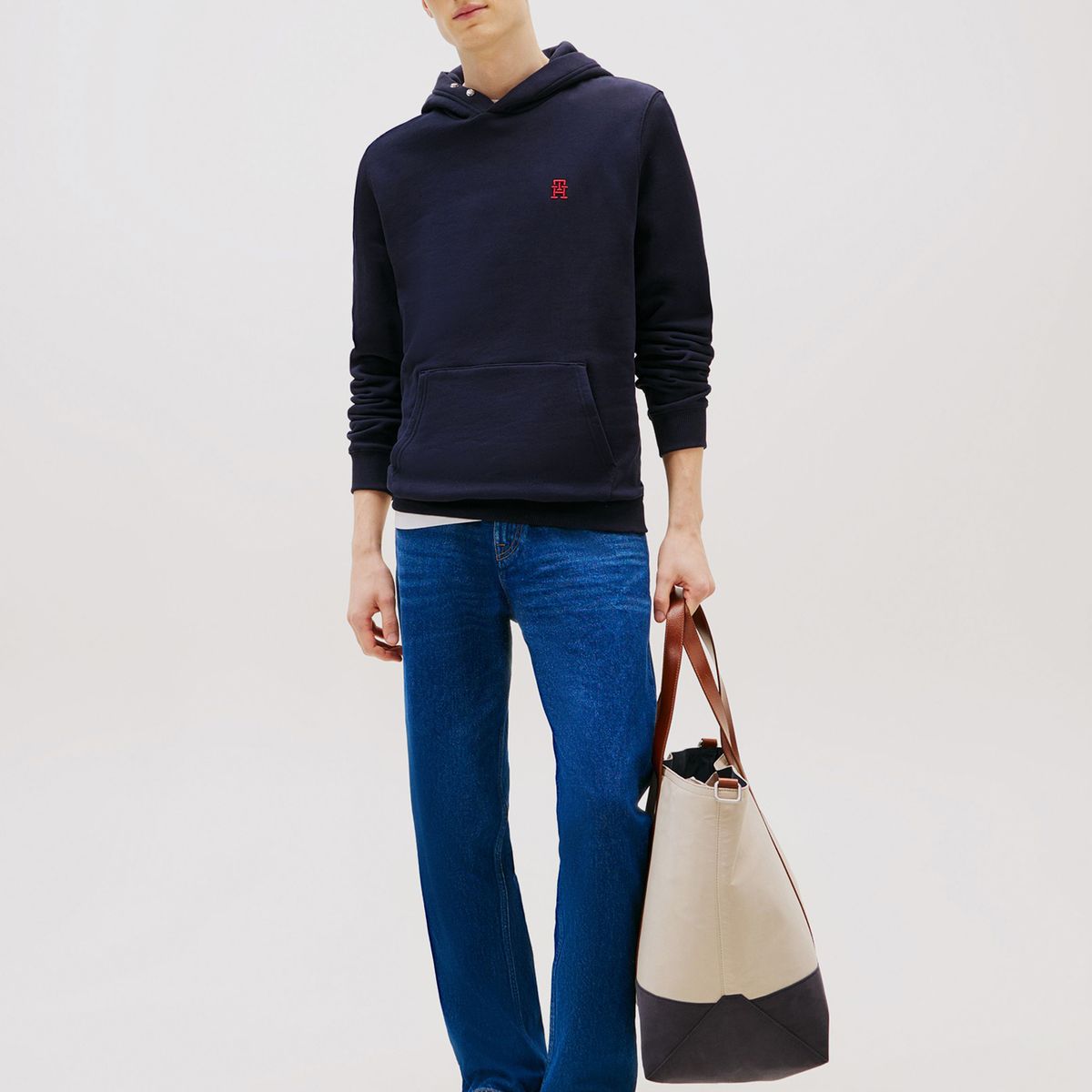 TOMMY HILFIGER - Polerón Hoodie Monograma Th Azul Tommy Hilfiger