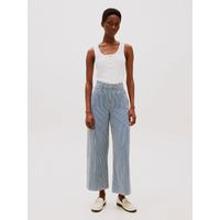 Jeans Wide Leg De Talle Alto Con Rayas Celeste