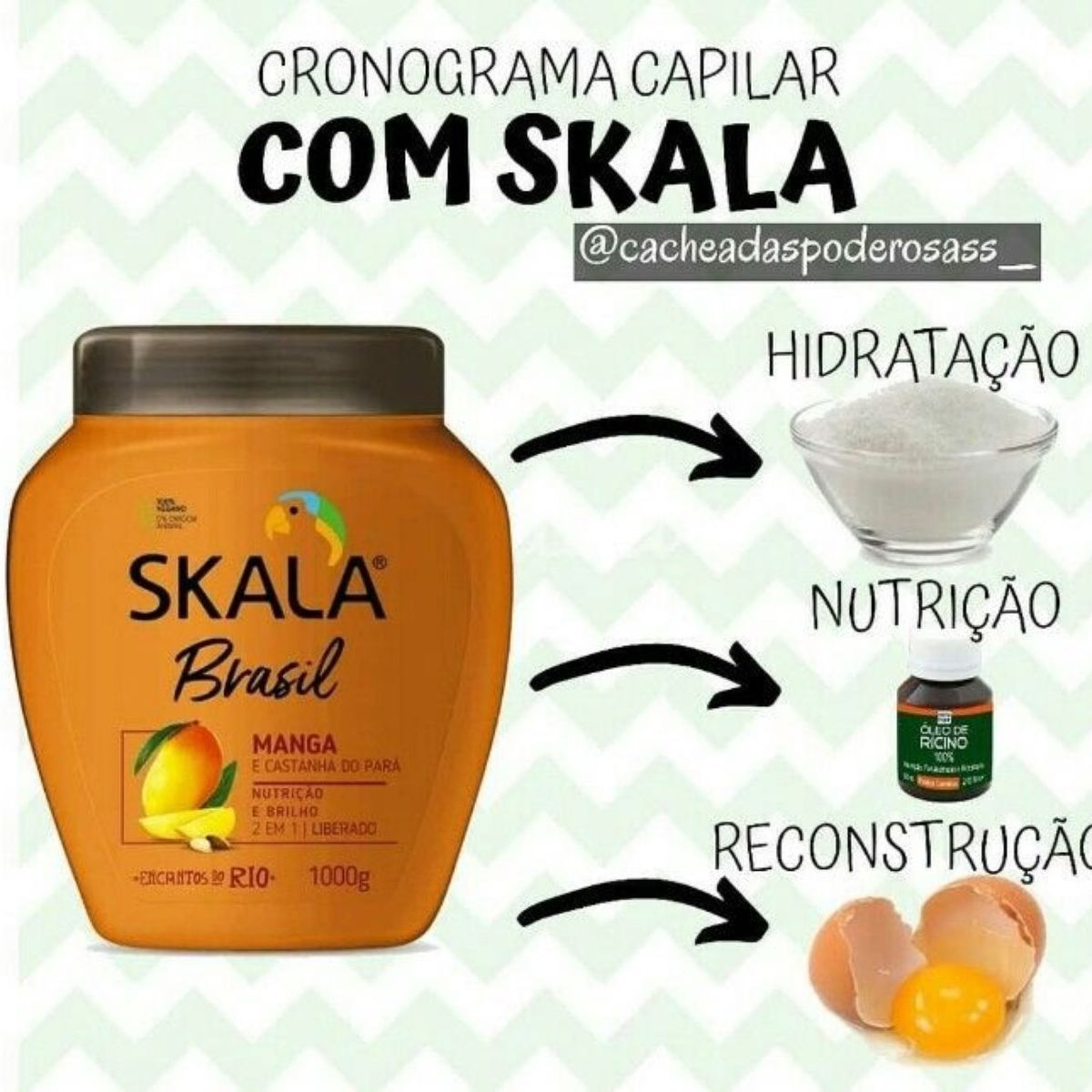 SKALA - Mascara Mango Y Castañas 2en1 1kg Skala Brasil-