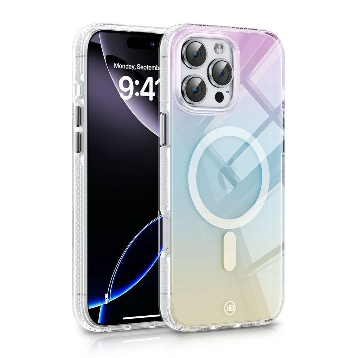 KBOD - Carcasa Antigolpes Degradado Kbod Aurora Con Gliter Para iPhone 16 Pro Max