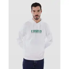 TOMMY HILFIGER - Polerón Hoodie Colour To Colour Logo Blanco