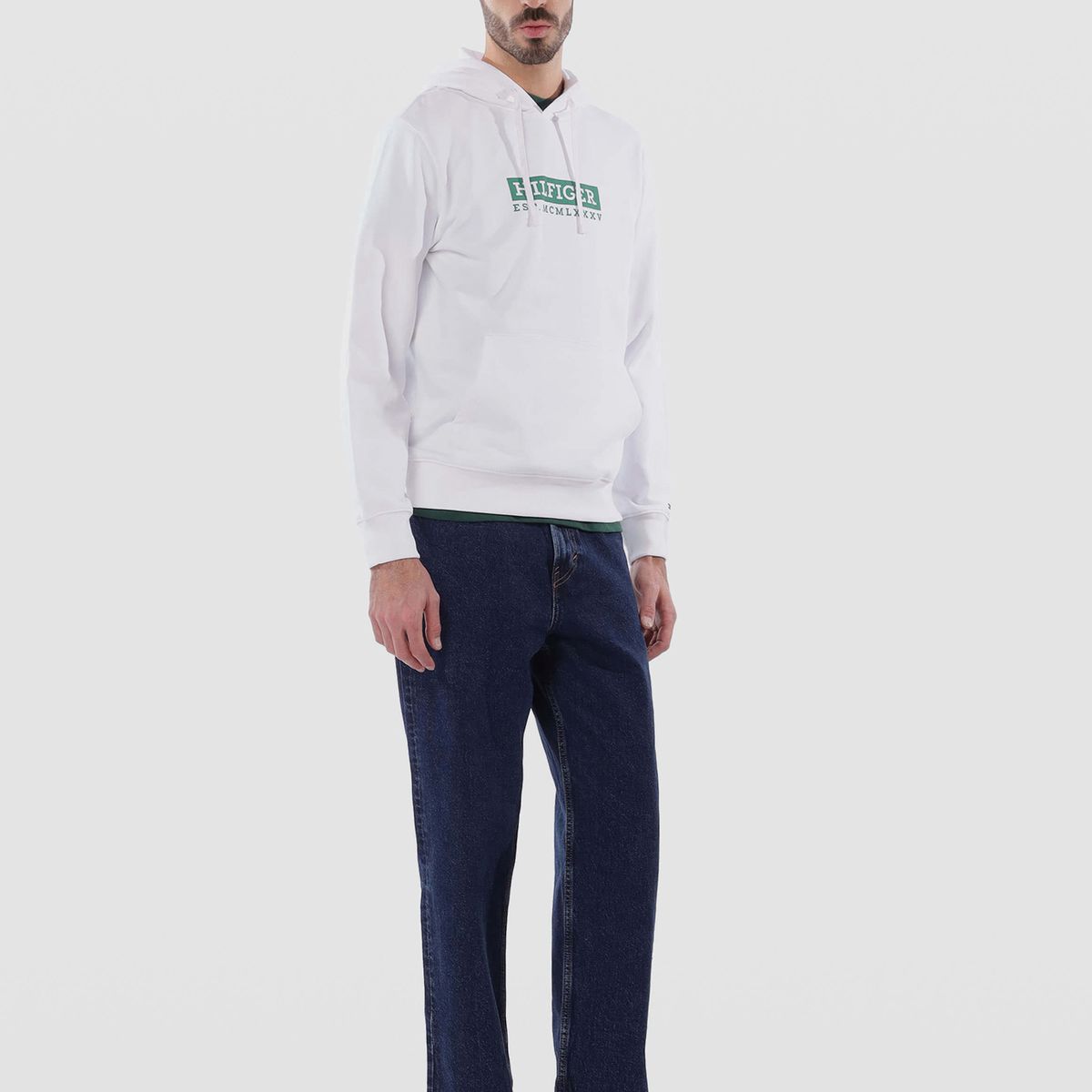 TOMMY HILFIGER - Polerón Hoodie Colour To Colour Logo Blanco Tommy Hilfiger