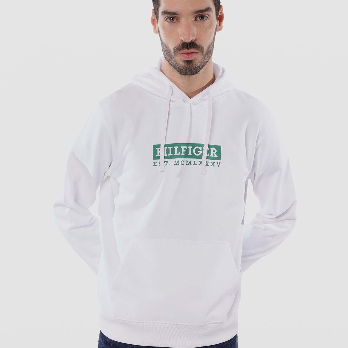 TOMMY HILFIGER - Polerón Hoodie Colour To Colour Logo Blanco Tommy Hilfiger