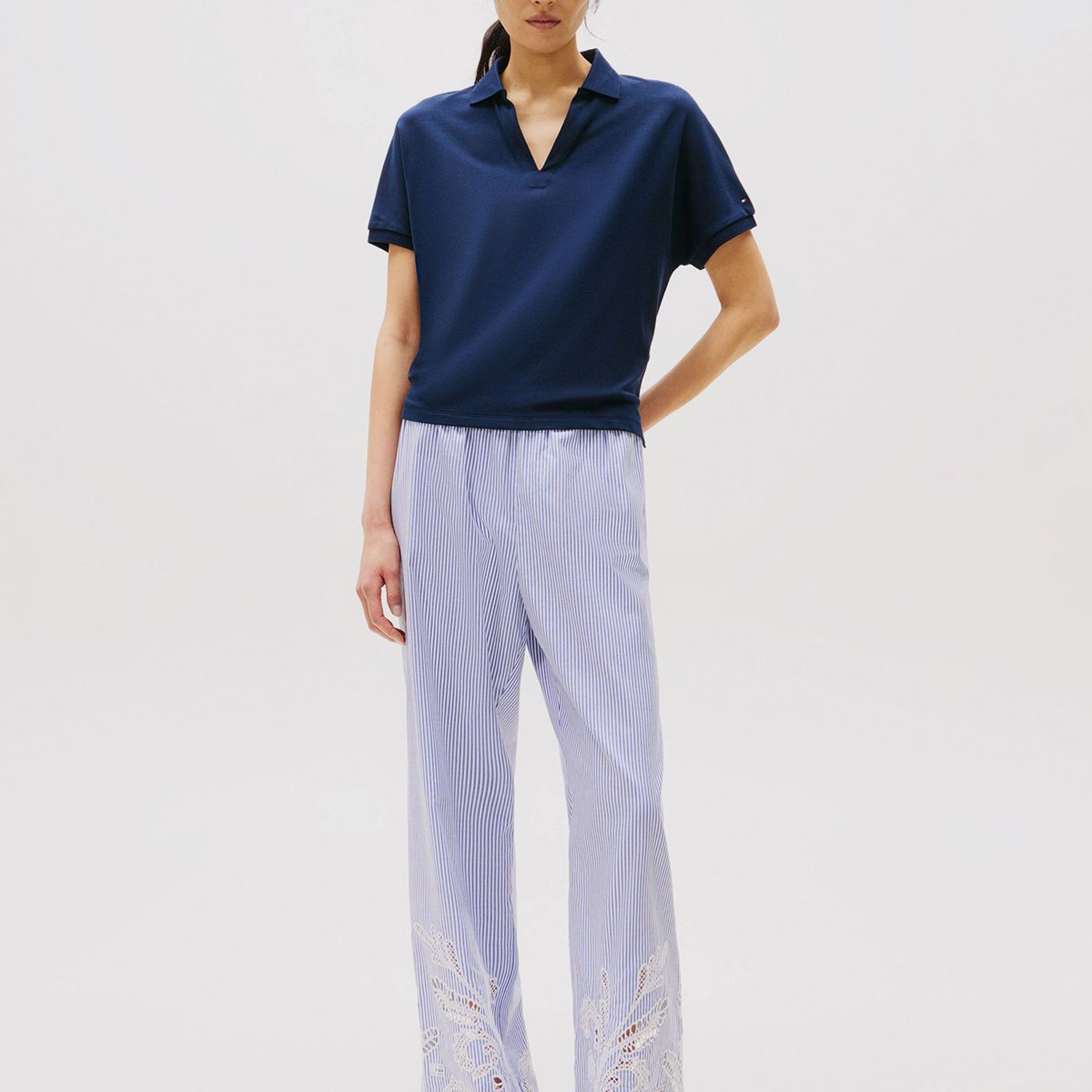 TOMMY HILFIGER - Polo Relaxed Solid Con Logo Azul Tommy Hilfiger