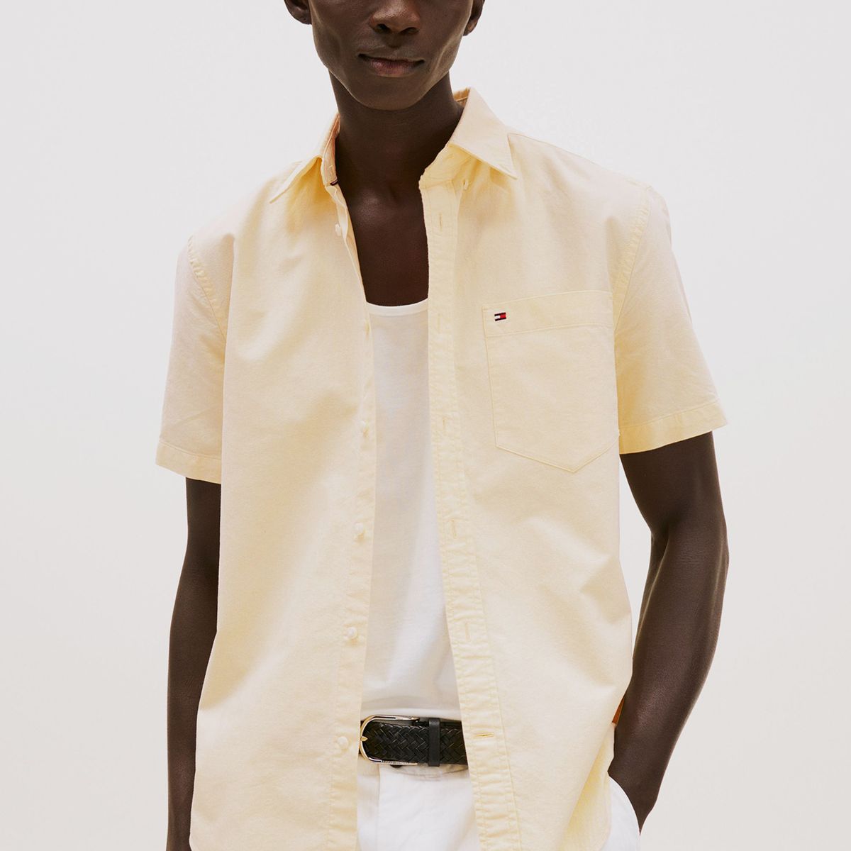 TOMMY HILFIGER - Camisa Heritage Oxford Regular Fit Amarillo Tommy Hilfiger