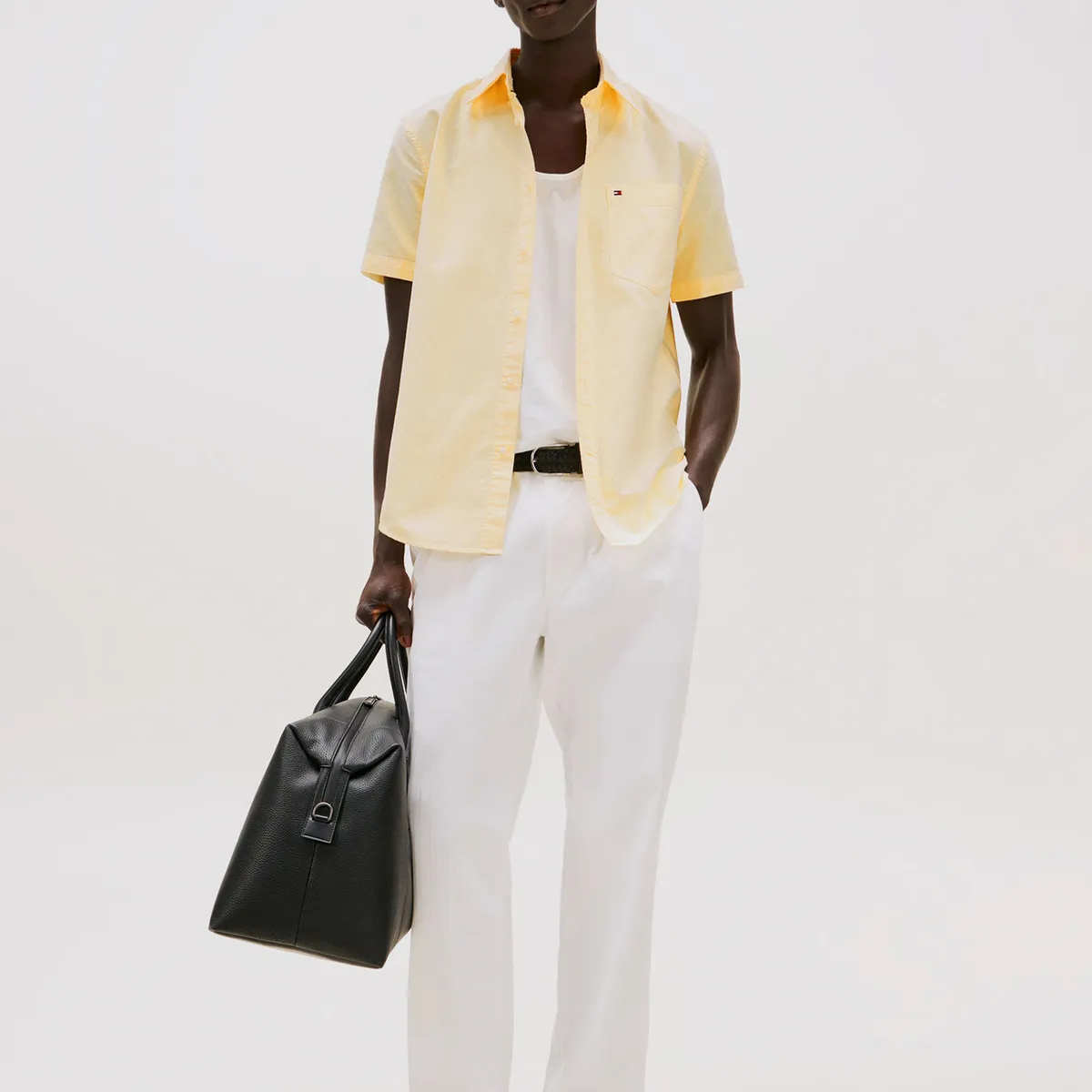 TOMMY HILFIGER - Camisa Heritage Oxford Regular Fit Amarillo Tommy Hilfiger