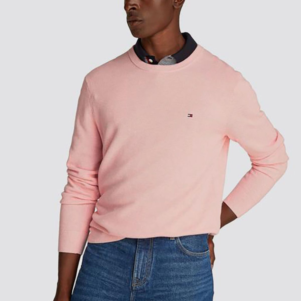 TOMMY HILFIGER - Sweater Essential Structure C-Neck Rosado Tommy Hilfiger