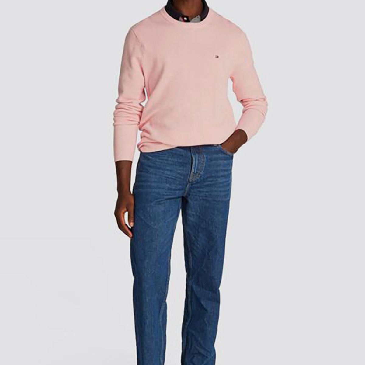 TOMMY HILFIGER - Sweater Essential Structure C-Neck Rosado Tommy Hilfiger