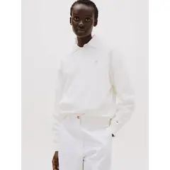 TOMMY HILFIGER - Polerón Contrast Flag Logo Blanco