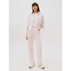 TOMMY HILFIGER - Jeans Straight De Cinco Bolsillos Rosado Tommy Jeans