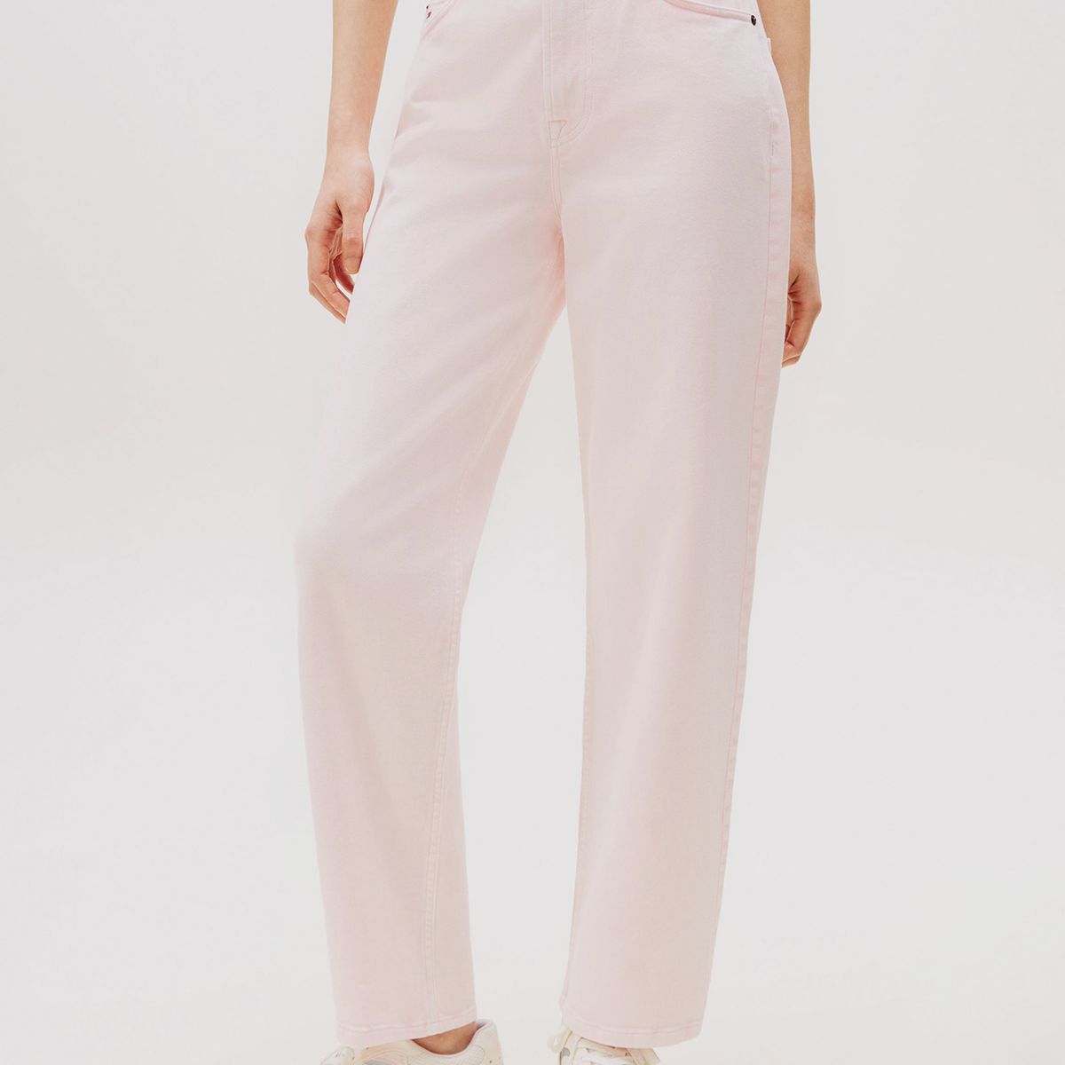 TOMMY HILFIGER - Jeans Straight De Cinco Bolsillos Rosado Tommy Jeans