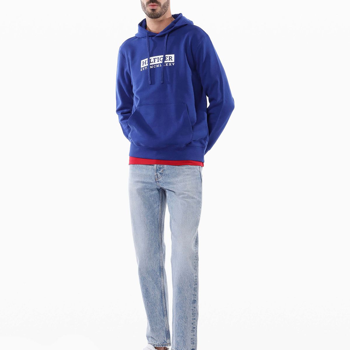 TOMMY HILFIGER - Polerón Hoodie Colour To Colour Logo Azul Tommy Hilfiger