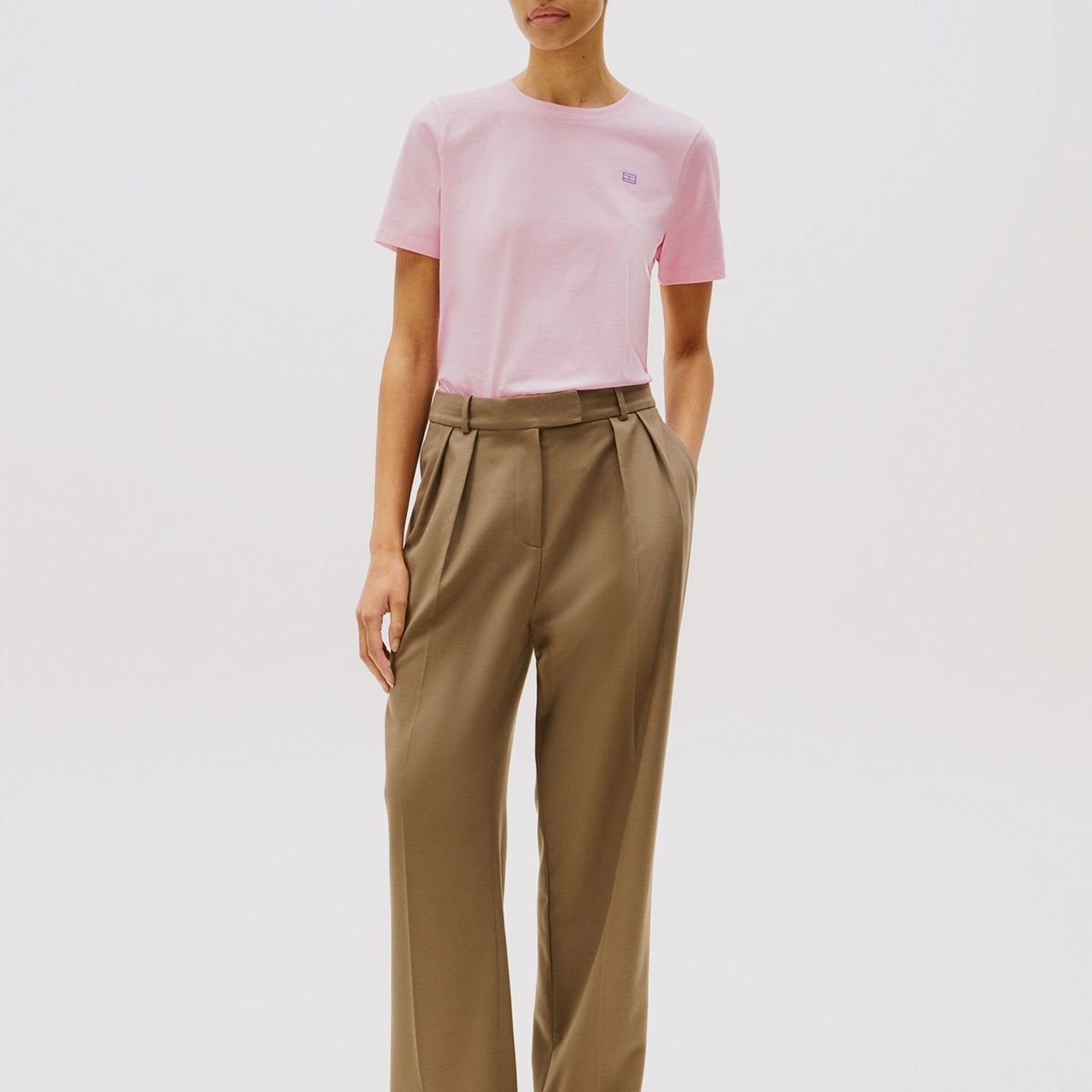 TOMMY HILFIGER - Polera Contrast Flag Logo Rosado Tommy Hilfiger