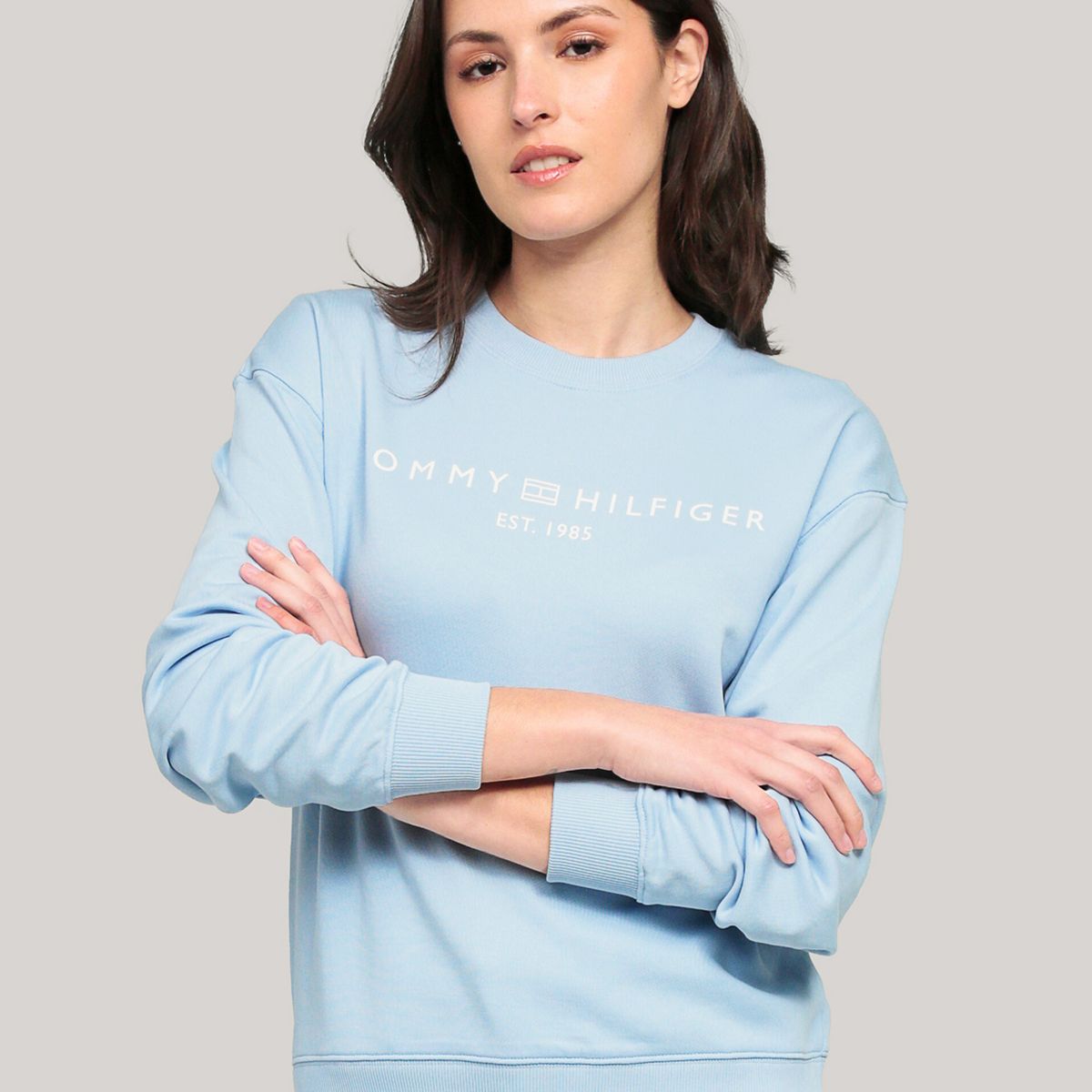 TOMMY HILFIGER - Polerón Modern Con Logo Celeste Tommy Hilfiger