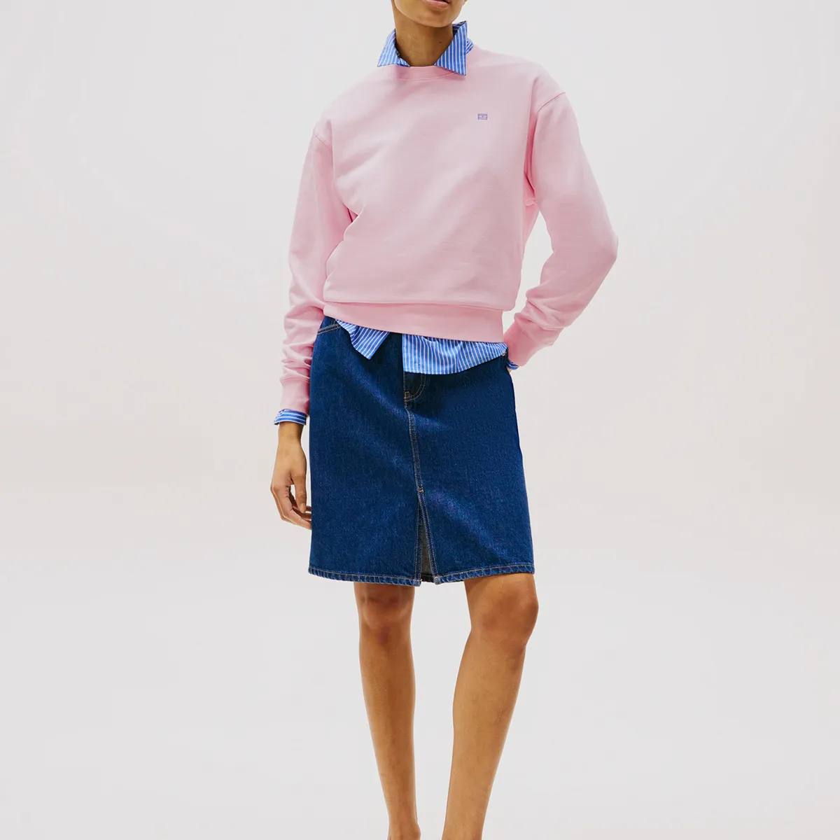 TOMMY HILFIGER - Polerón Contrast Flag Logo Rosado Tommy Hilfiger