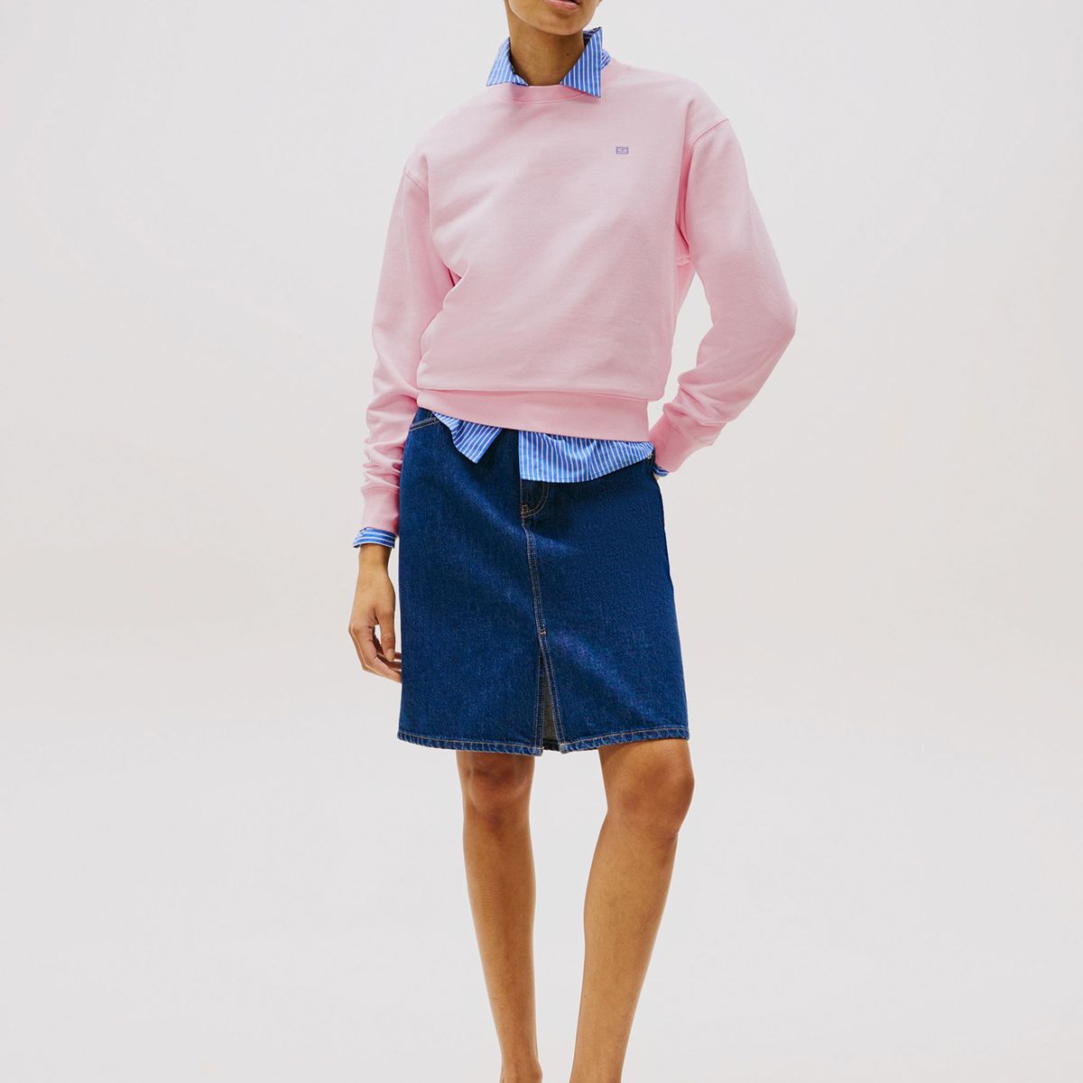 TOMMY HILFIGER - Polerón Contrast Flag Logo Rosado Tommy Hilfiger