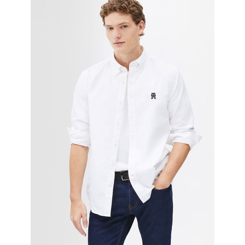 TOMMY HILFIGER - Camisa Oxford Heritage Regular Fit Blanco Tommy Hilfiger