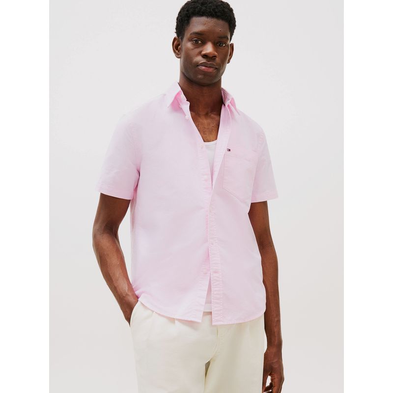 TOMMY HILFIGER - Camisa Heritage Oxford Regular Fit Rosado Tommy Hilfiger