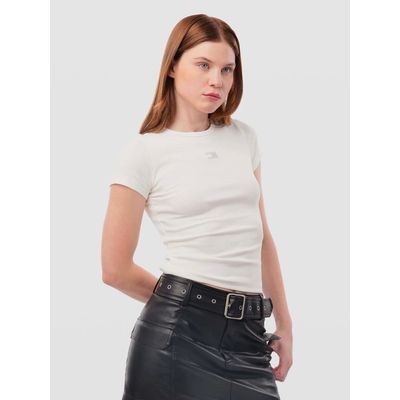 Imagen 1 del producto Polera Slim Fit Con Parche Blanco Tommy Jeans