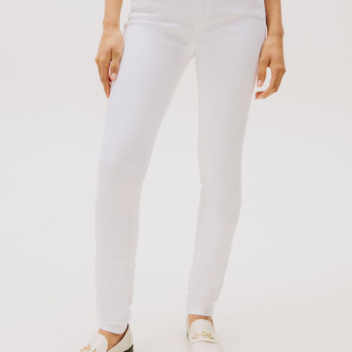 TOMMY HILFIGER - Jeans Como Skinny De Talle Medio Blanco Tommy Hilfiger