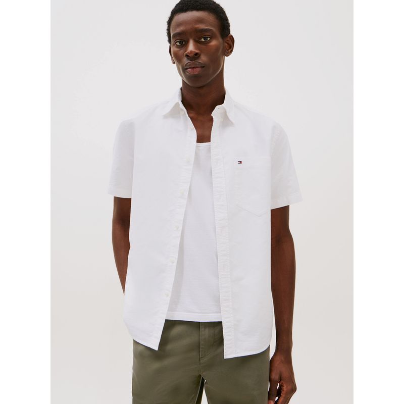 TOMMY HILFIGER - Camisa Heritage Oxford Regular Fit Blanco Tommy Hilfiger