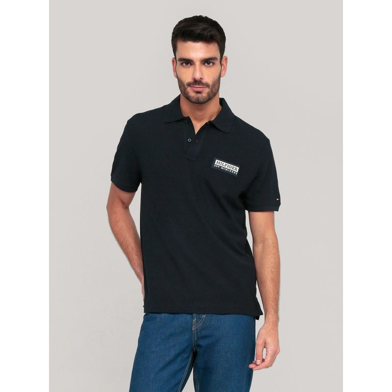 TOMMY HILFIGER - Polo Logo Est. 1985 Regular Fit Azul Tommy Hilfiger