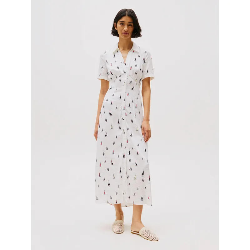 TOMMY HILFIGER - Vestido Estampado Blanco Tommy Hilfiger