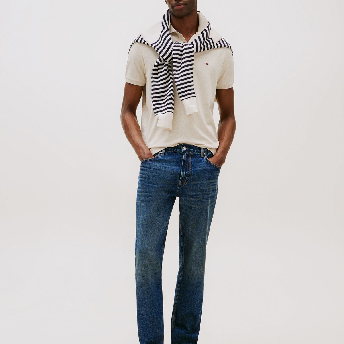 TOMMY HILFIGER - Polo Liquid Cotton Regular Fit Beige Tommy Hilfiger