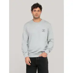 TOMMY HILFIGER - Polerón Solid Stack Logo Gris