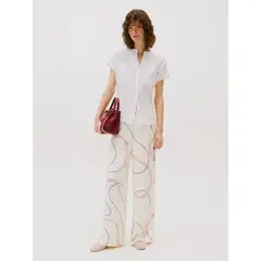 TOMMY HILFIGER - Pantalón Soft De Viscosa Beige